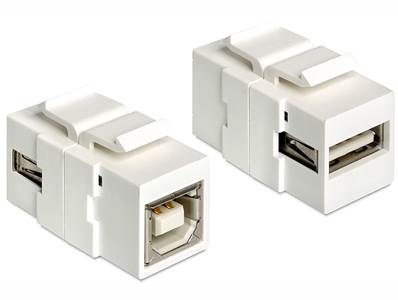 Keystone Modul USB 2.0 A Buchse > USB 2.0 B Buchse weiß