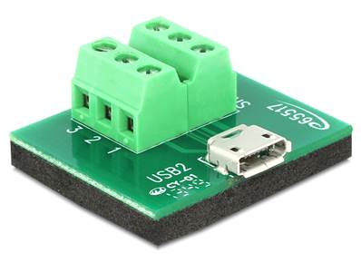 Adaptateur Micro USB femelle > Bornier 6 broches