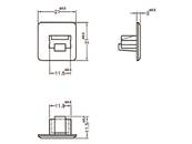 Capot noir pour RJ45 femelle sans prise, 10 pièces blanc